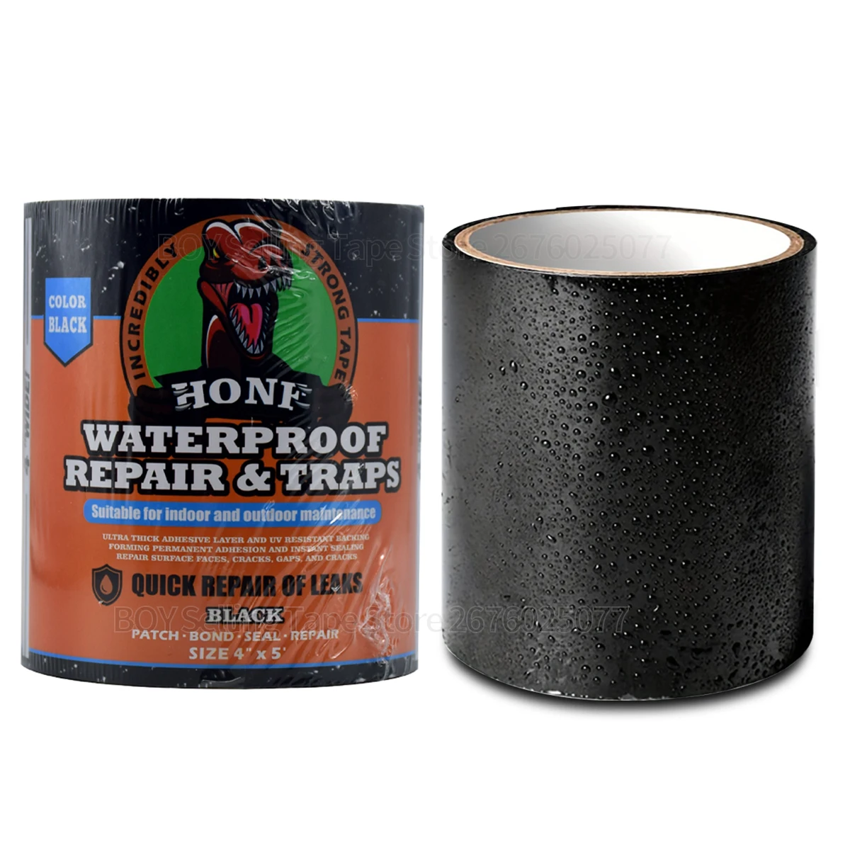 Strong Leak Sealing Tape, High Strength Toughness Swimming Ring Tent Quick Repair Of Water Pipes Self Adhesive Waterproof Tape