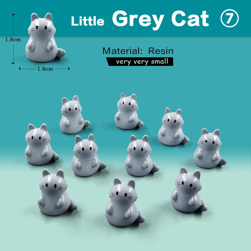 10pcs Grey Cats