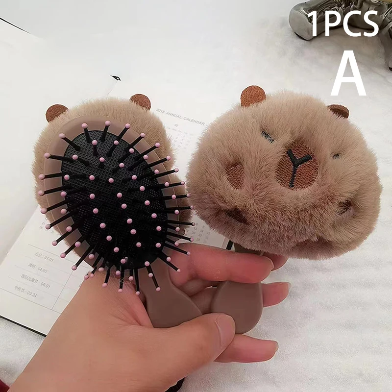 1pcs Funny Capybara Air Cushion Comb Kapibala Head Massage Airbag Comb Anti-Static Portable Travel Girl Hair Combs Styling Tool