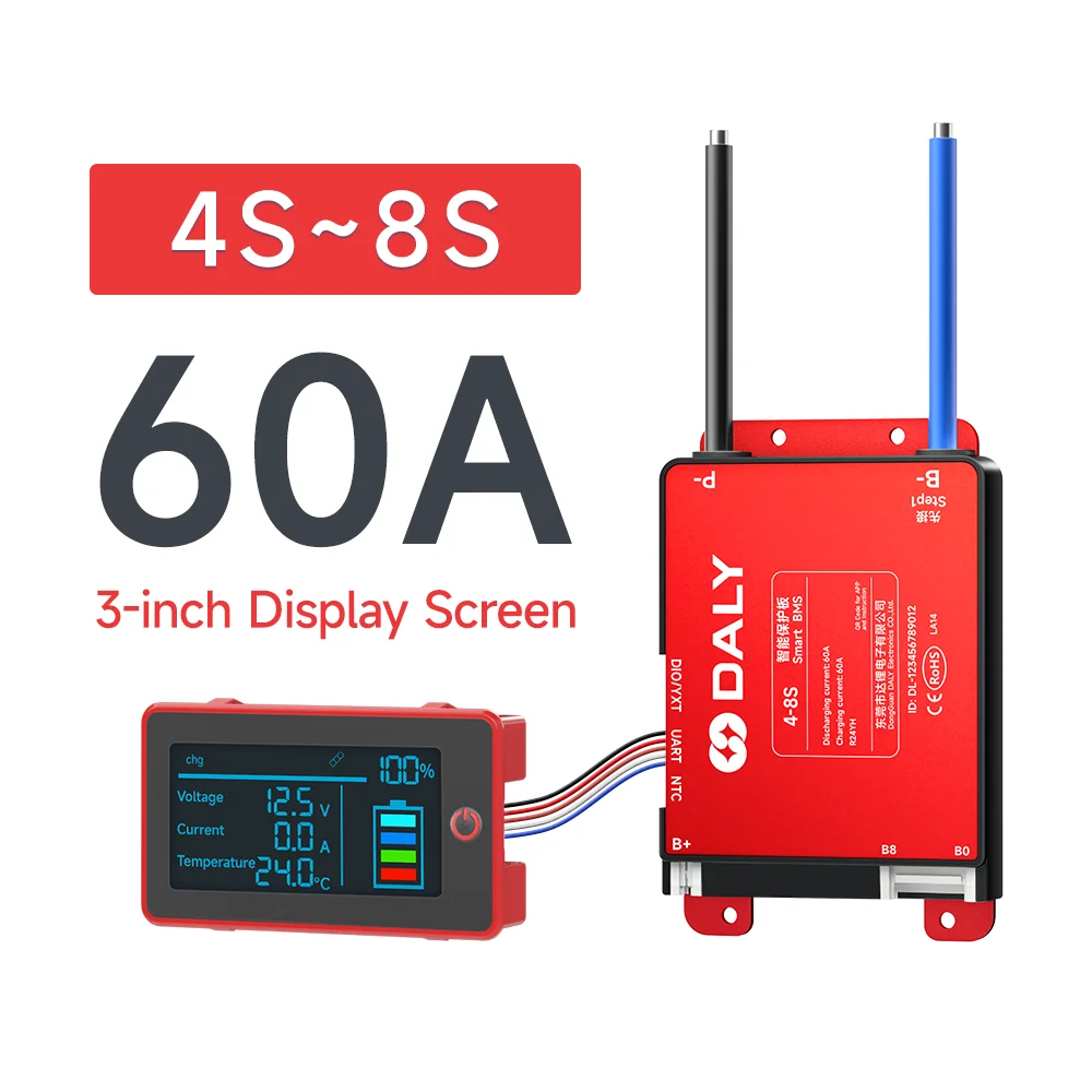 4S-8S 60A BMS LCD