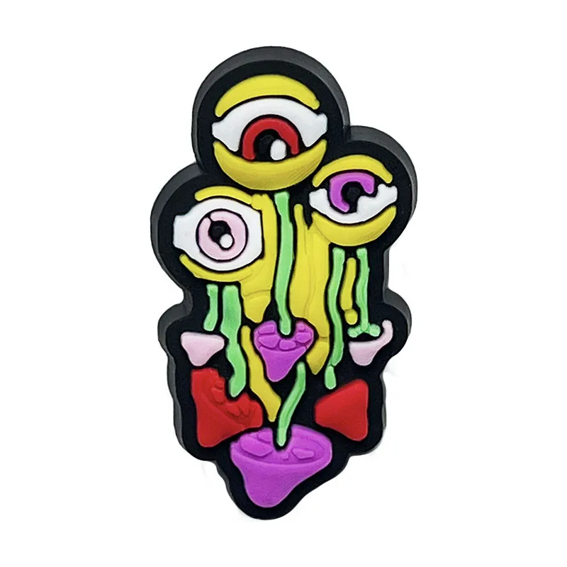 1Pcs Pins Shoe Charms for Crocs Shoe Accessories Devil's Eye For Jeans Women Sandals Buckle Kids Favors Men Badges Boy Girl Gift