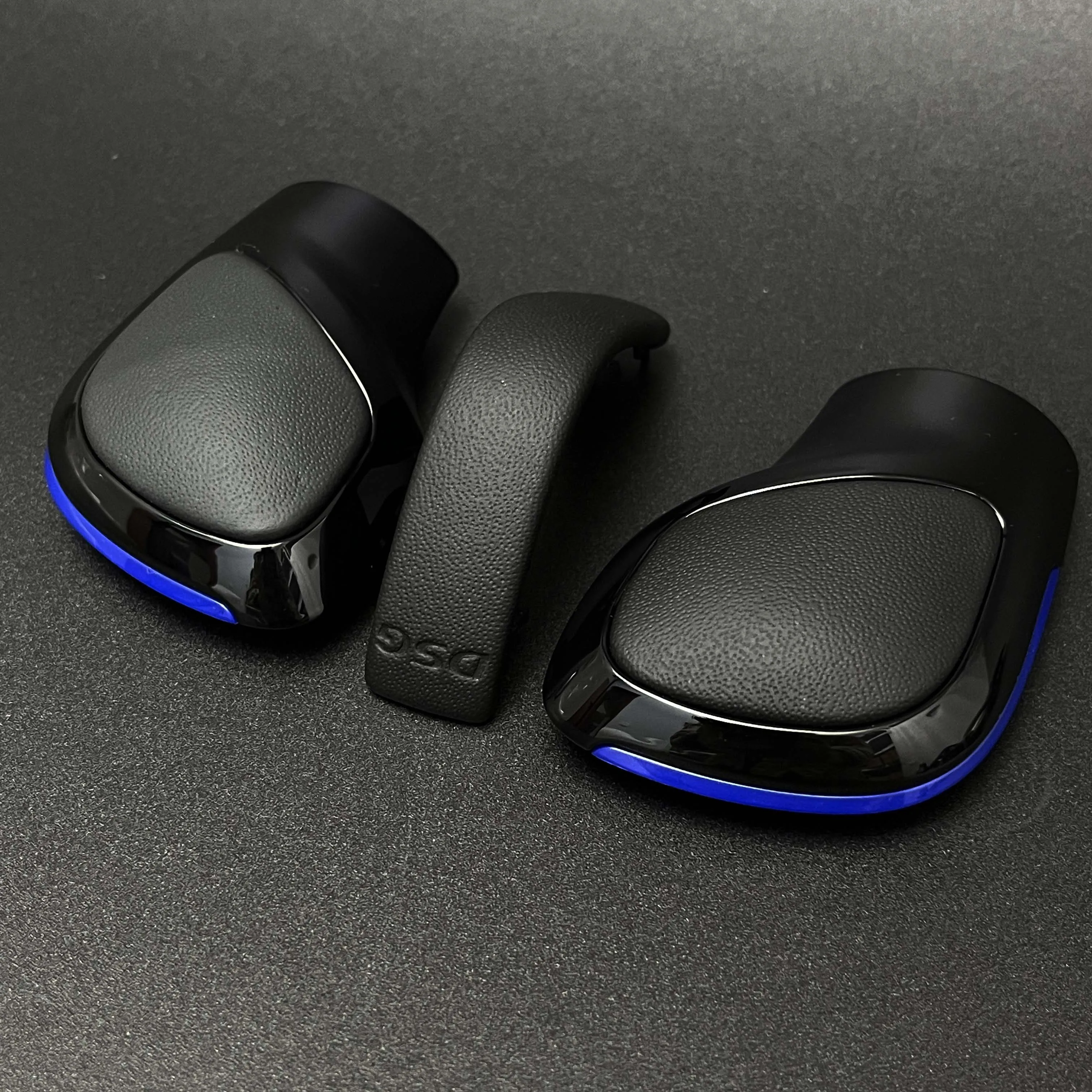 3PCS Blue Leather