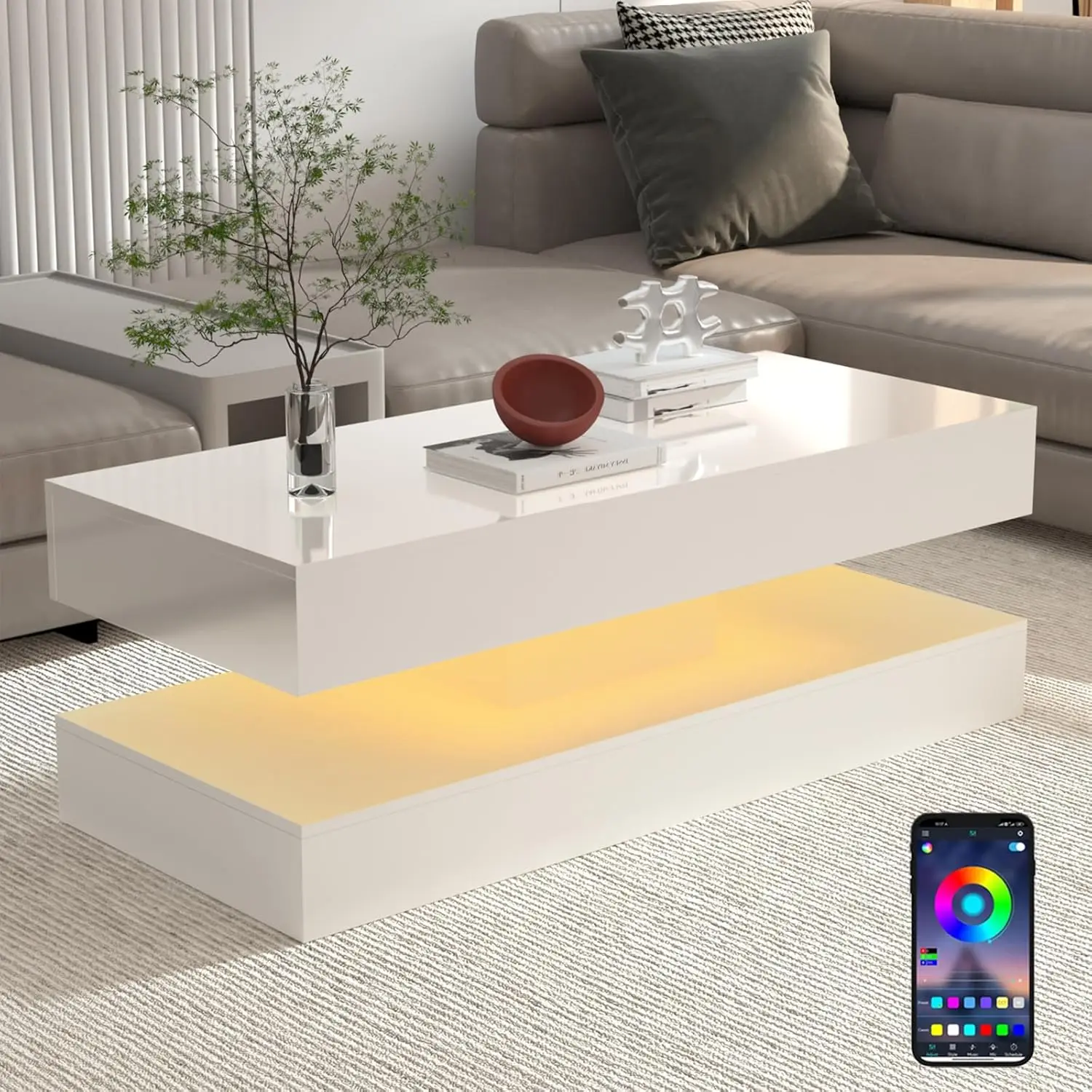 White 120x50x43cm