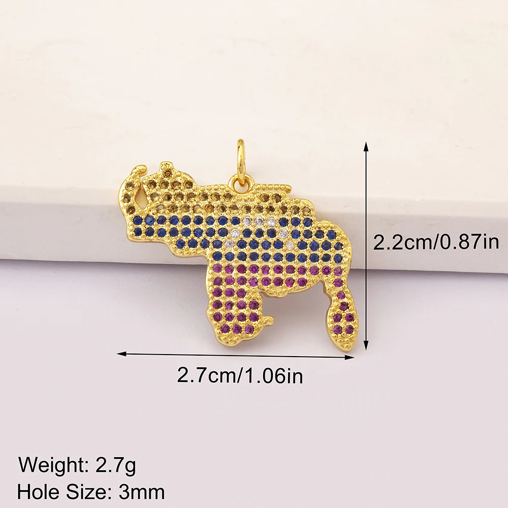 Venezuela Map Cubic Zirconia Charm Pendant DIY Necklace 4 Styles For Women Copper Neck Jewelry Making Findings Accessories Gift