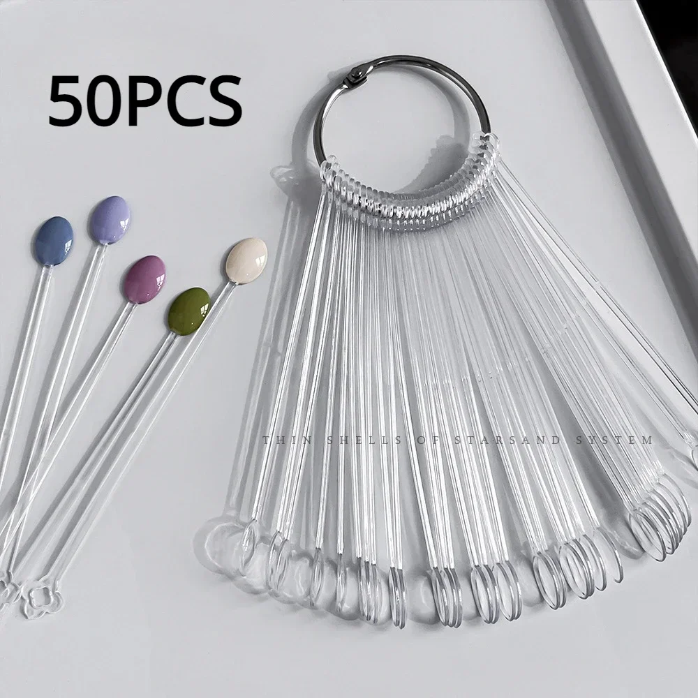 Ins False Nail Art Color Card Display Stand Gel Polish Template Fan Shape Nail Art Tip Sample Stand Nail Polish Practice Palette
