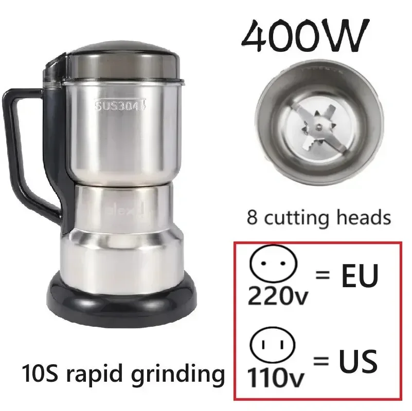 Nuts Beans Spices Blender Grains Grinder Machine Kitchen Multifunctional Coffe Chopper Blades Electric Coffee Grinder for home