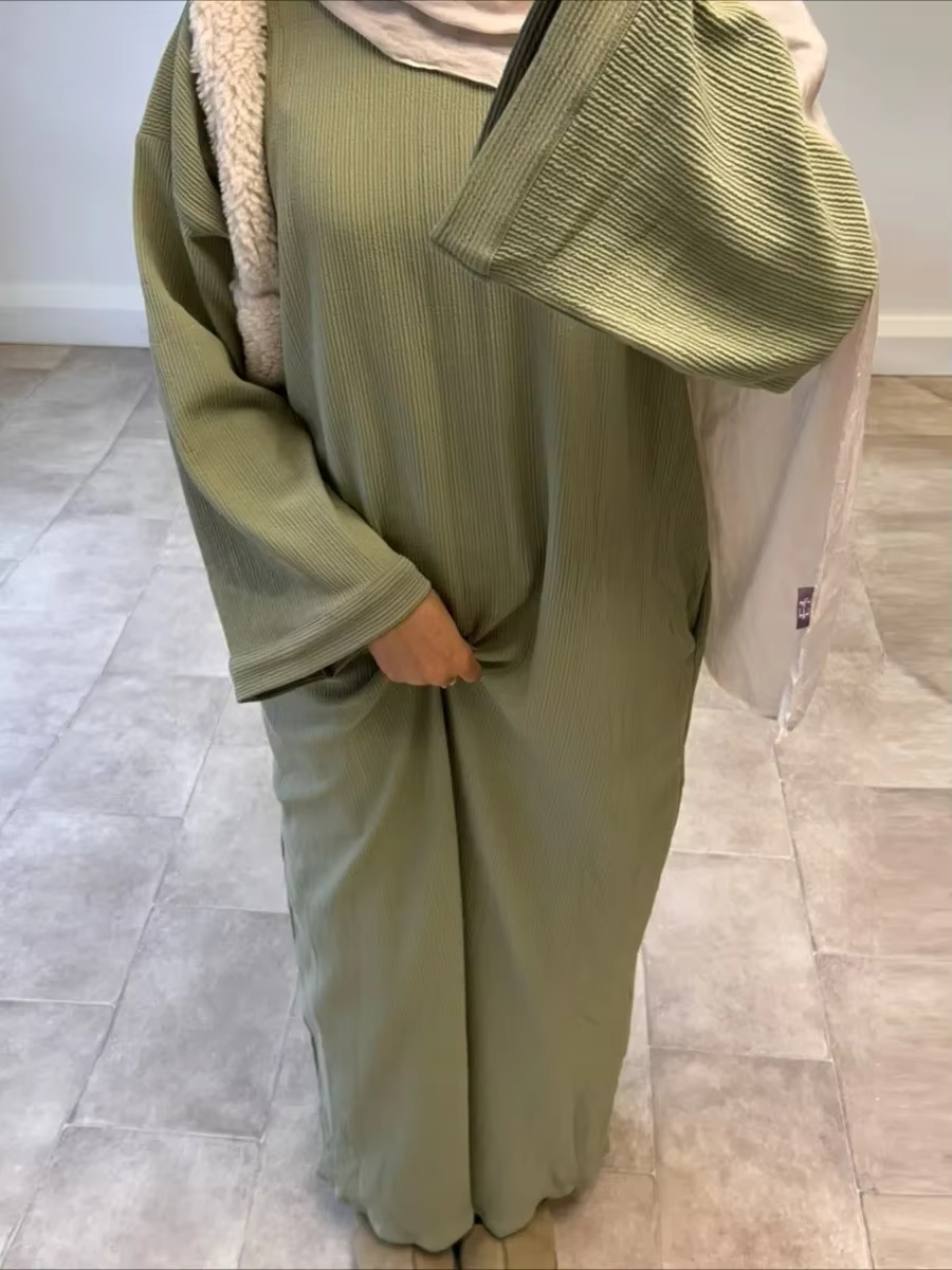 Eid Muslim Abaya for Women Corduroy Dress 2025 Ramadan Dresses Jalabiya Morocco Arab Long Robe Dubai Kaftan Islam Vestidos Largo