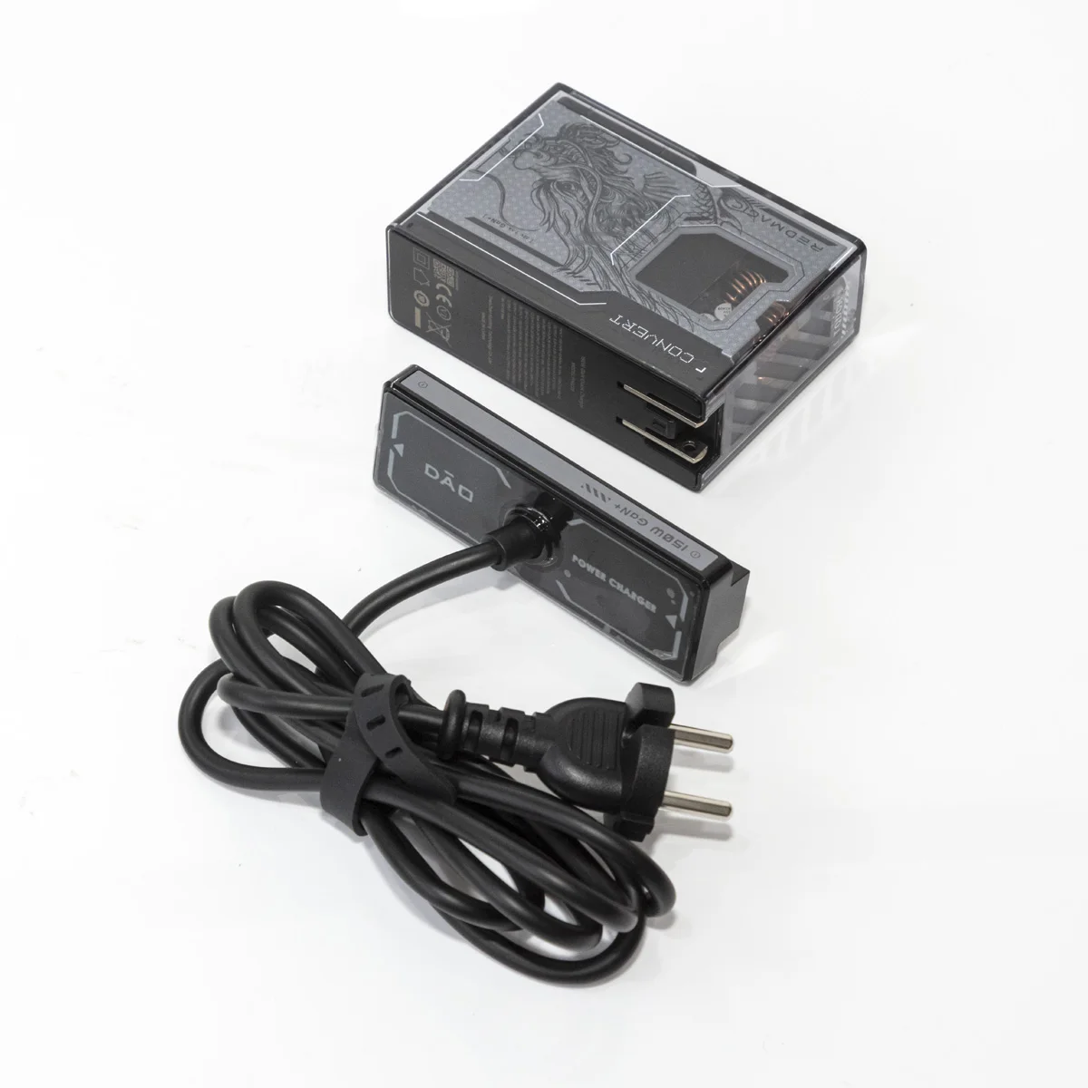 Red Magic DAO 150W GaN Charger Super Fast Charger RGB 1A 1DC 2Type c Charger Block for iPhone 15 Pro Galaxy MacBook iPad Dell