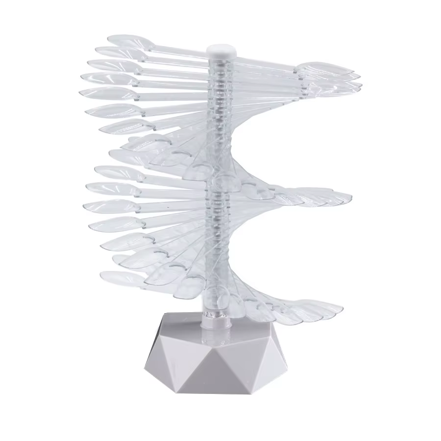 60 Colors Spiral Nail Art Display Stand Fan-Shaped Rotating Color Chart for Practice Showcase Presentation