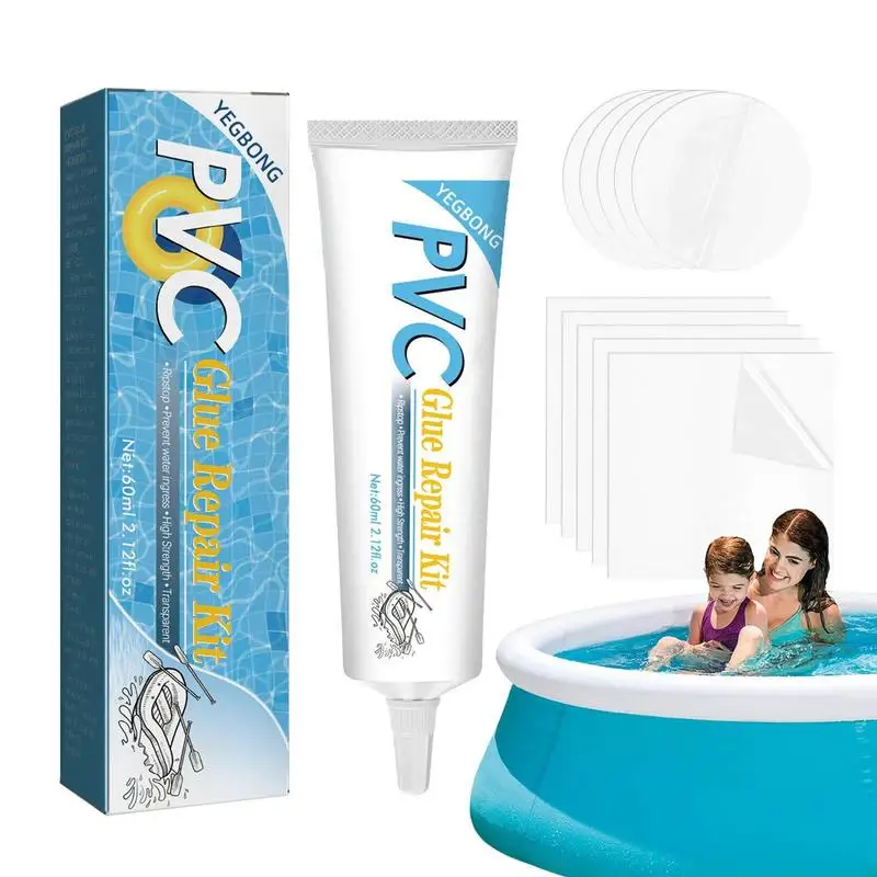 PVC Adhesive Inflatable Boat Repair Glue Puncture Repair Patch Glue Repair Kit Patches Glue Swimming Pool Repair Accessory