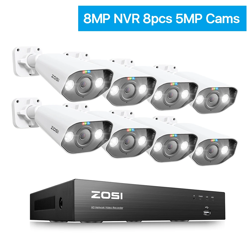 8MP NVR 8pcs 5MP Cam