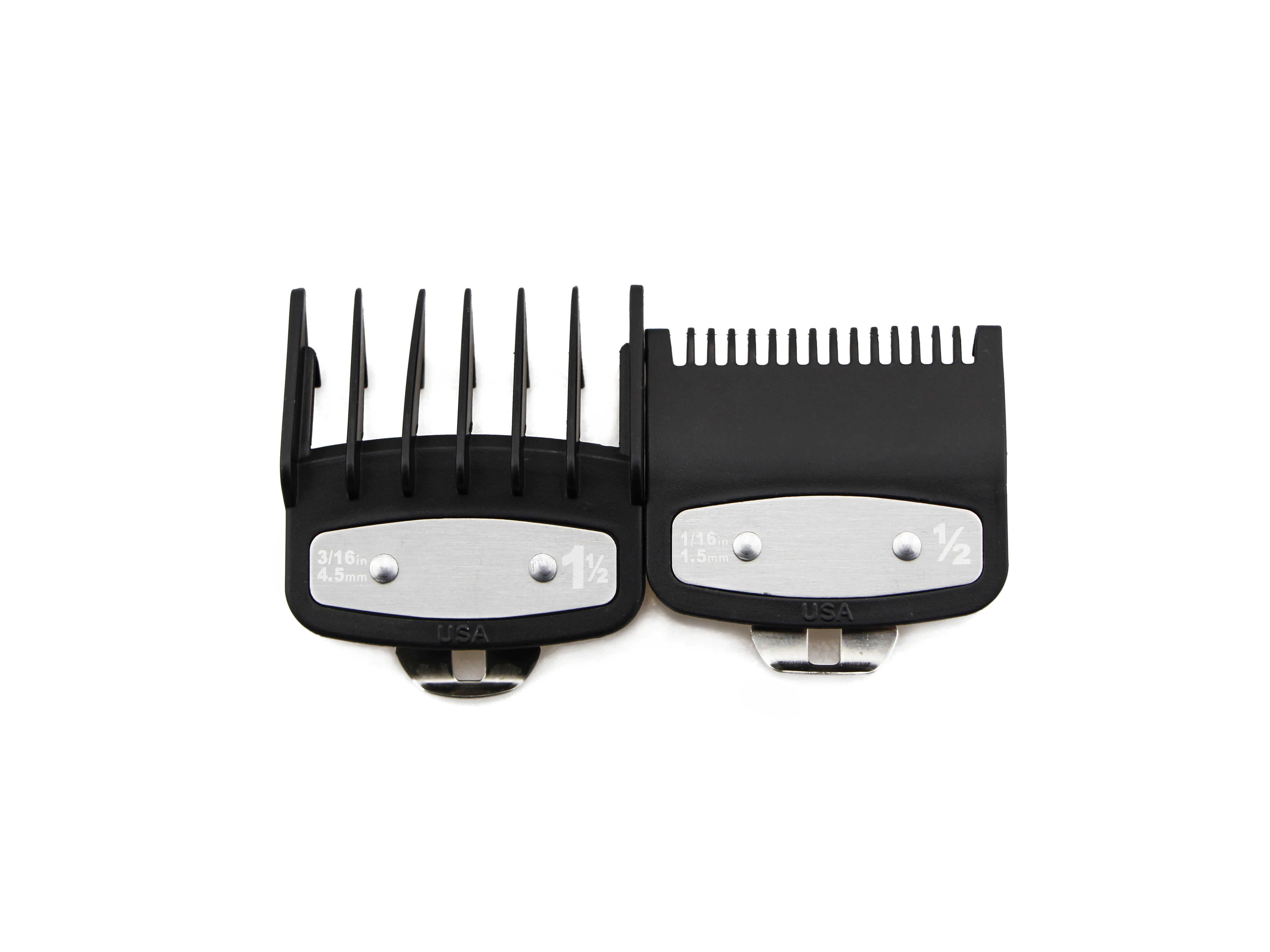 2pcs Professional Hair Cutting Guide Comb Clipper Limit Comb Trimmer Cutting Styling Tools Attachment Compatible 1.5mm 4.5mm