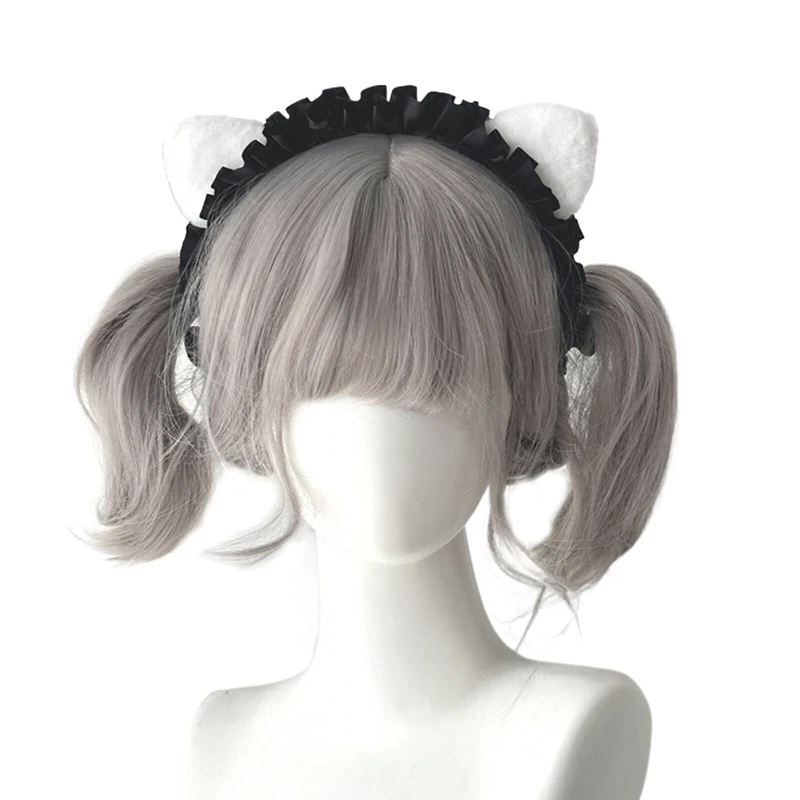 Lolita Pleated Laces Hair Hoop Women Elegant JK Hollow Out Pattern Makeup Headband For Girls Y2K Cosplay Maid Hair Accessories