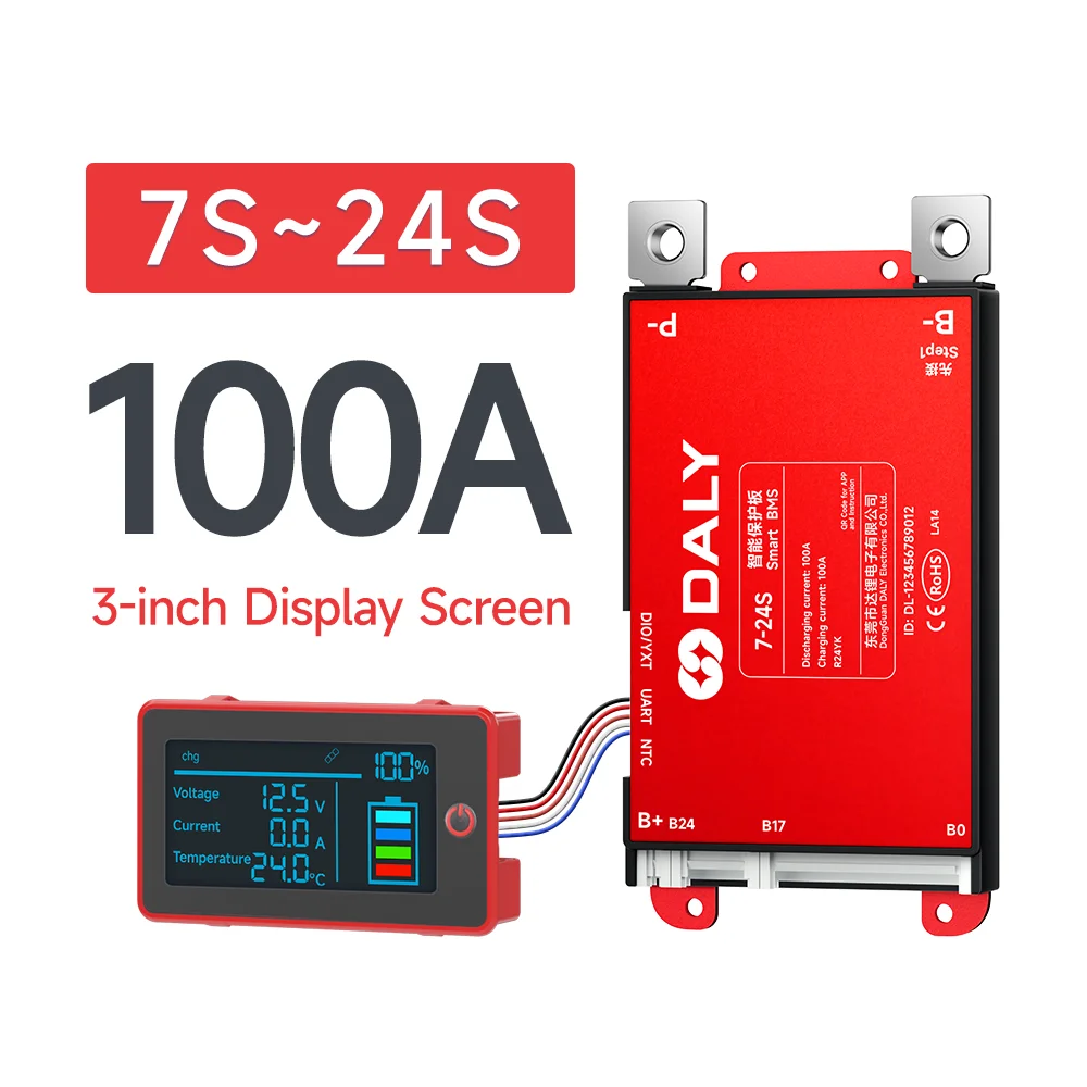 7S-24S 100A BMS LCD