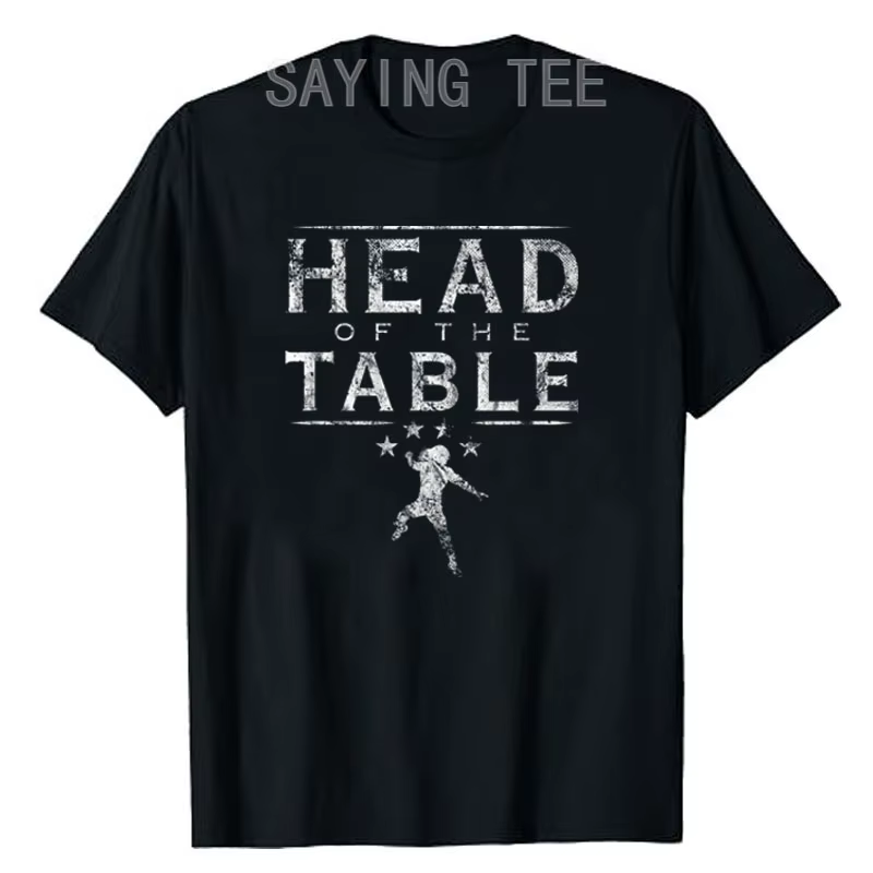 Head of The Table Wrestling Fighting Boxing Fan Vintage Men's Short Sleeve T-Shirt Cotton Graphic Tee Top Fashion Apparel Gifts