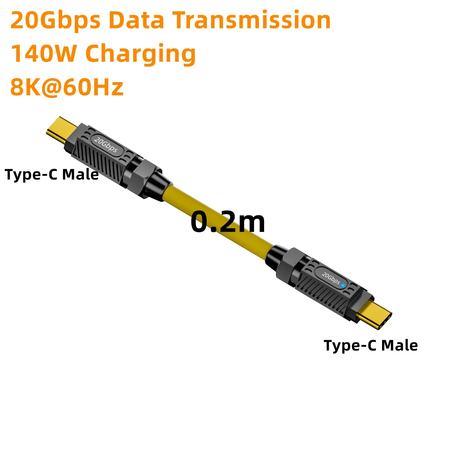 7in1 USB C Geek Data Cable DIY Set 8K@60Hz 20Gbps 140W Fast Charging Splicable Cords Compatible with Iphone15 Macbook Laptop