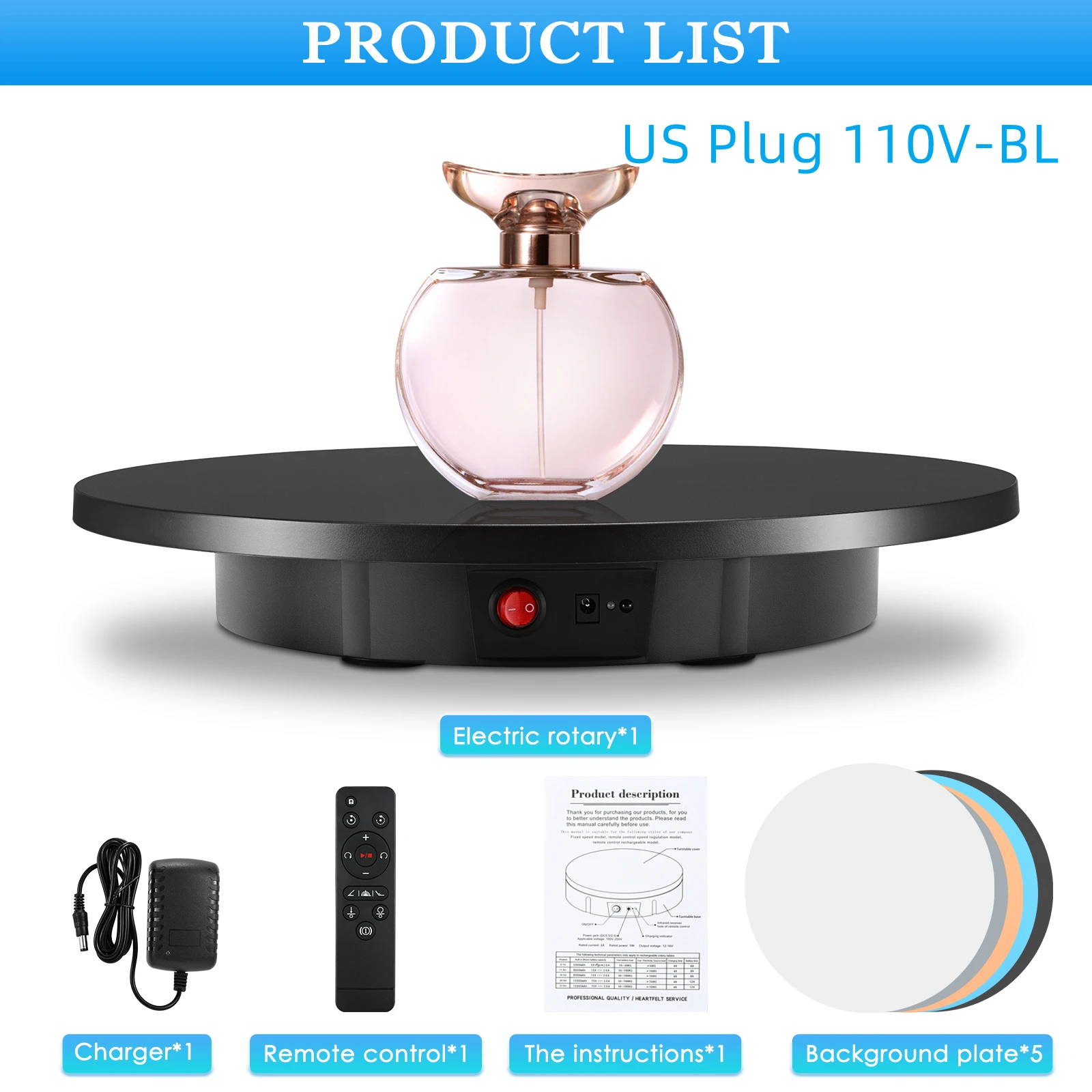 US Plug 110V BL