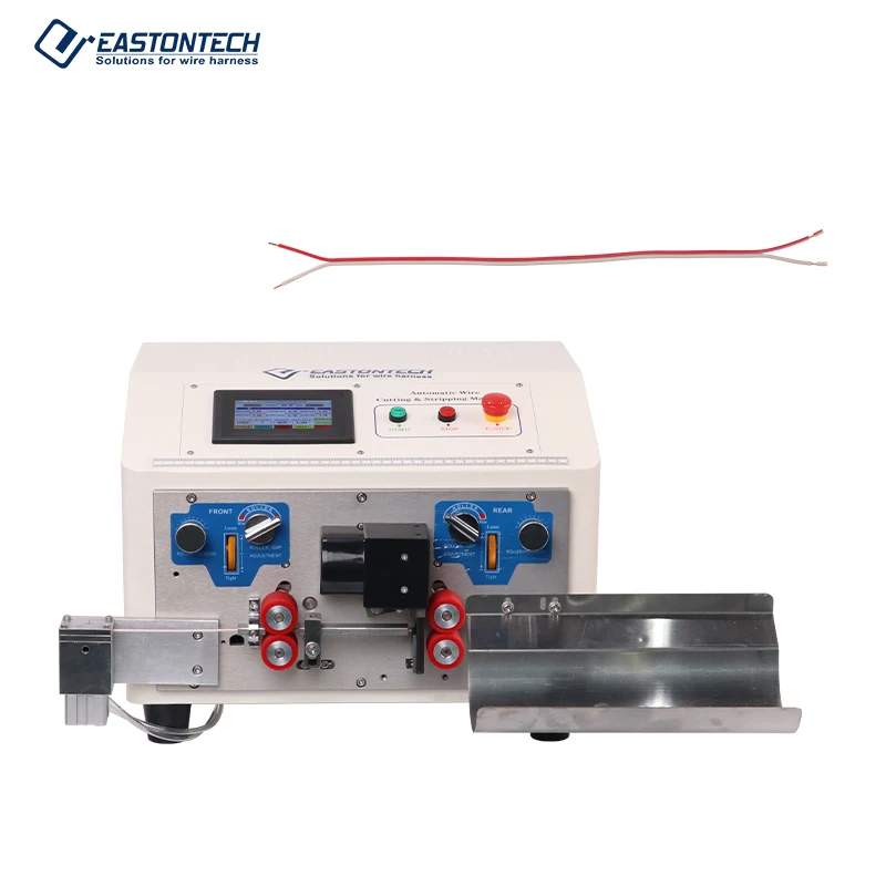 EASTONTECH  EW-3090 Twin cable wire cutting stripping machine , flex cable cutting stripper stripping machine