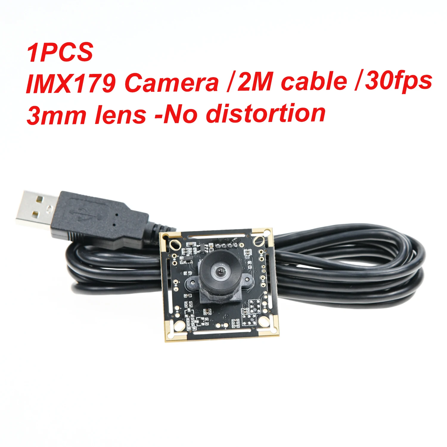 GXIVISION Webcam IMX179 30fps 2M Cable 3mm Lens No Distortion,USB Camera Module,Compatible For Autodarts.io Scoring System