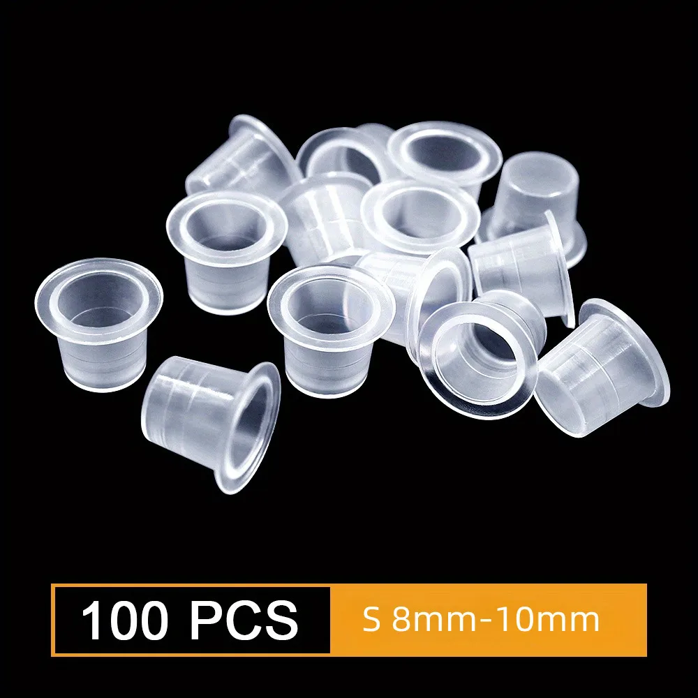 1000pcs/bag Tattoo Ink Cup Set for Permanent Makeup and Tattoo Artists -Durable PlasticEssential Accessories for Tattoo Pigments