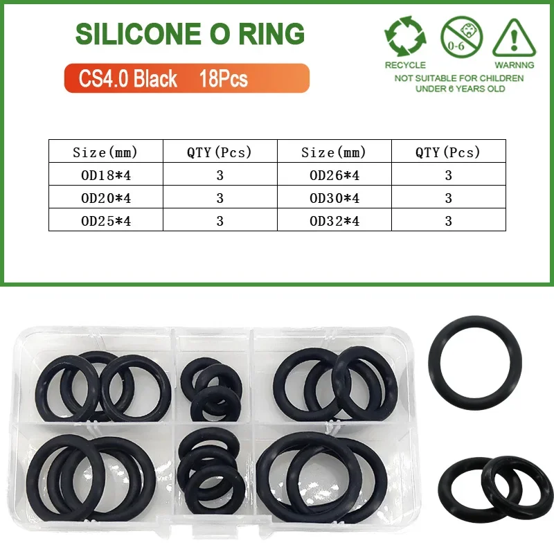 Black 18Pcs CS4.0mm