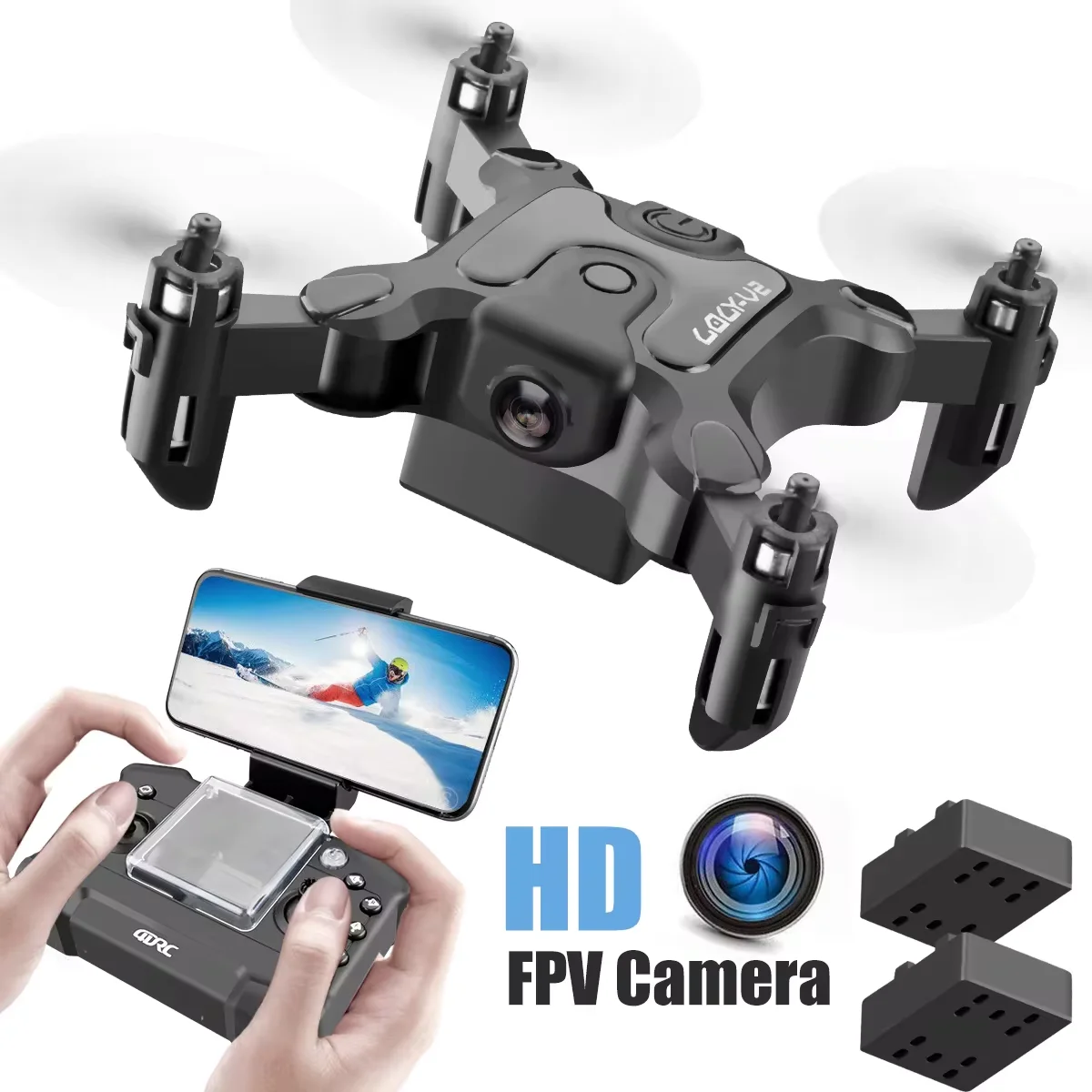 4DRC V2 Mini Drone HD Camera Air Pressure Altitude Hold WiFi FPV RC Drones Foldable Helicopter Dron Toy Gift