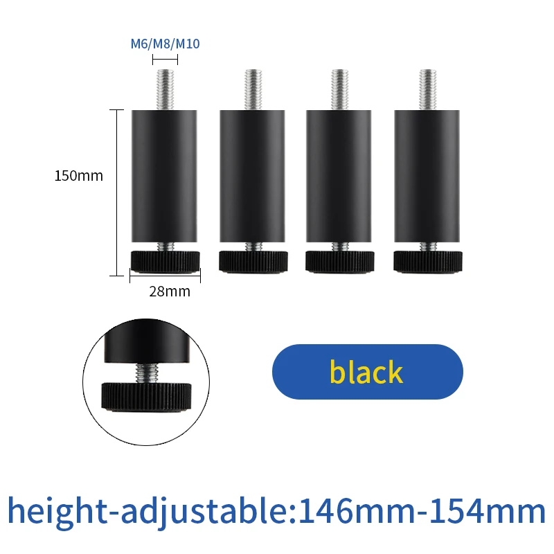 Black 15cm M6 M8 M10