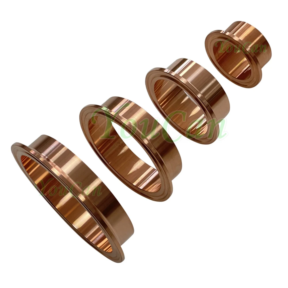 1.5" 2" 3" 4" 6" Distillation Parts Red Copper Welding Tri Clamp Ferrule Copper Tri Clover Ferrule For Sale