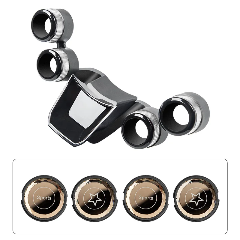Silver four buttons