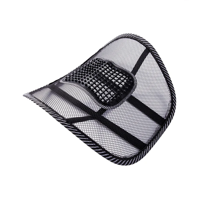 Mesh Lumbar Back Support Massage Cushion Office Home Car Seat Chair Ventilate Cool Cushion Pad with Massage