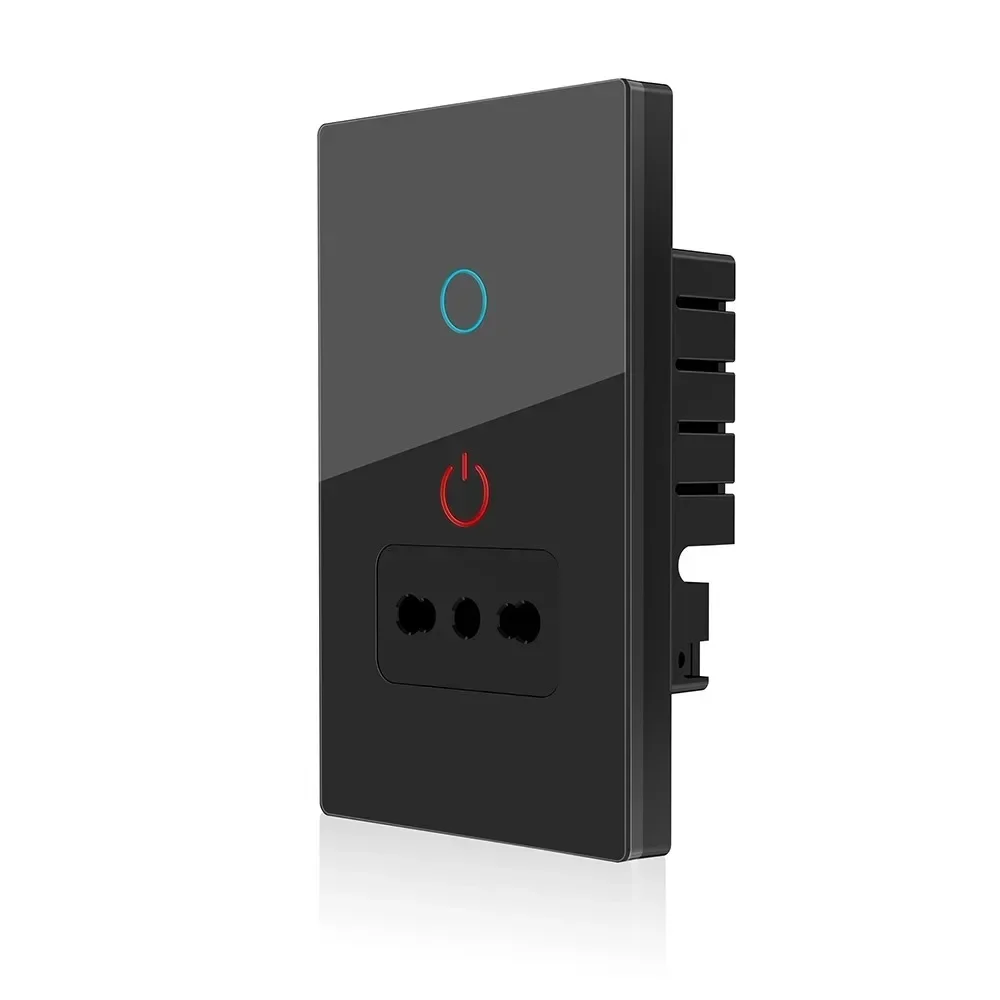 Melery Wifi Tuya Italy Light Switch Wall Socket Smart Touch Sensor Glass Panel Chile Plug Outlet Remote by Alexa Google Home