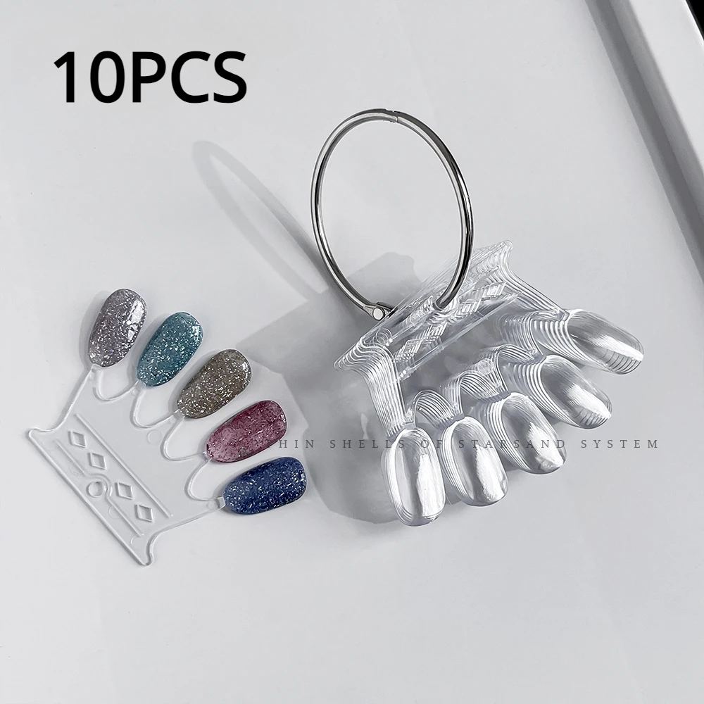 NEW Fan Shape Display False Nail Art Color Card Nail Art Tip Gel Polish Stand Template Sample Stand Nail Polish Practice Palette