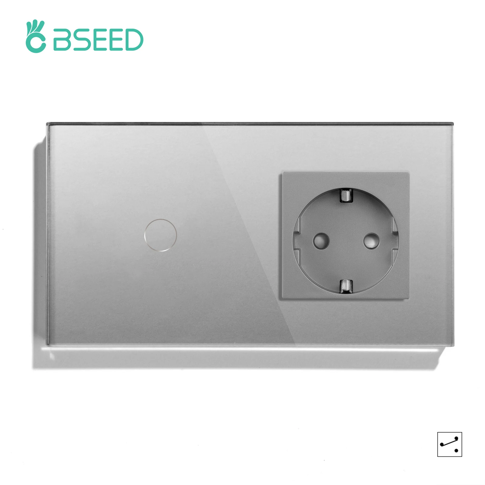 1g 2w Socket Gray