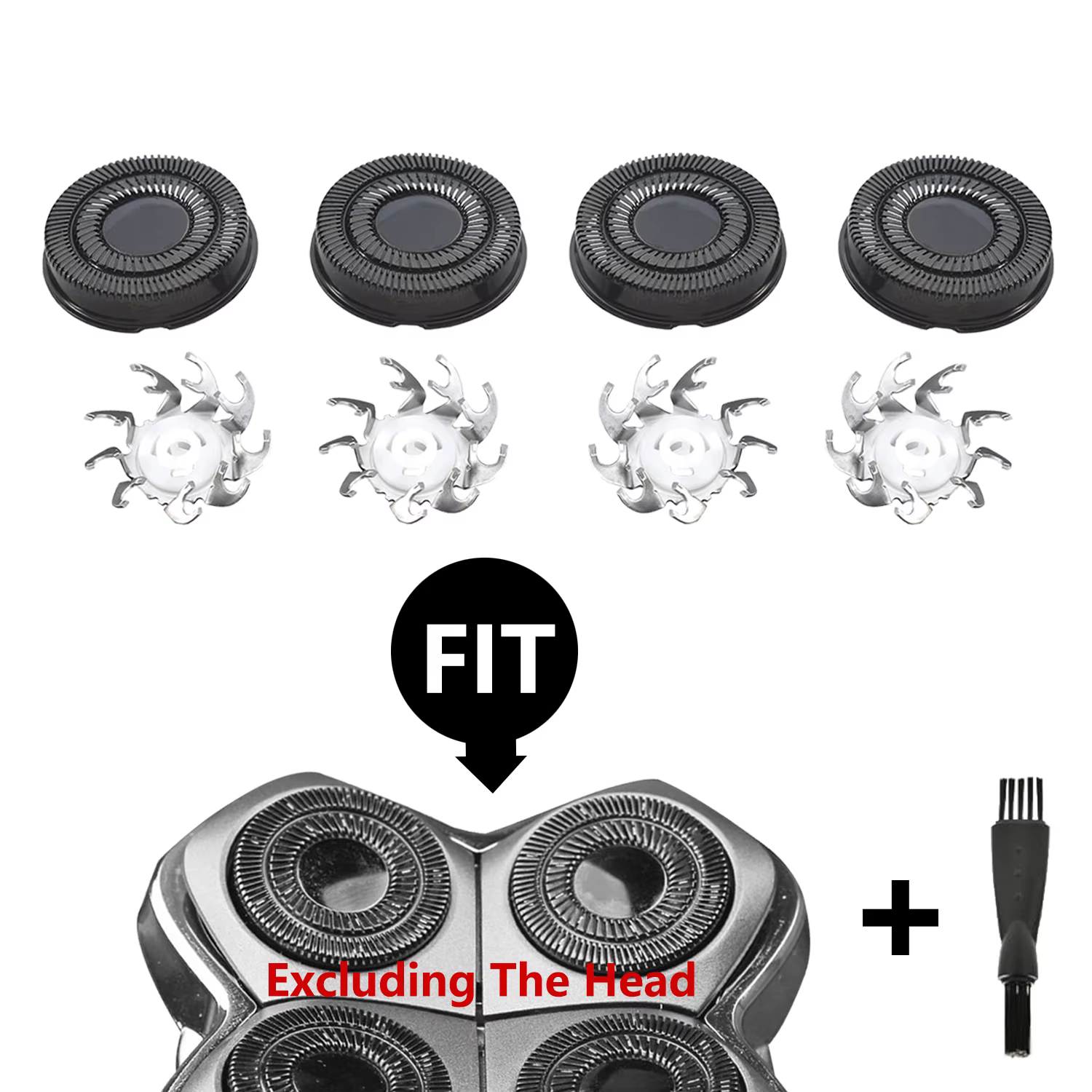 Black 4 Pcs 1 Set