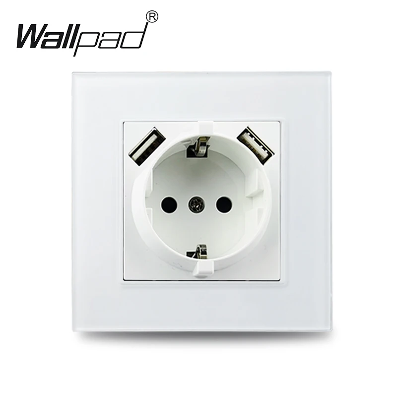 EU Socket USB White