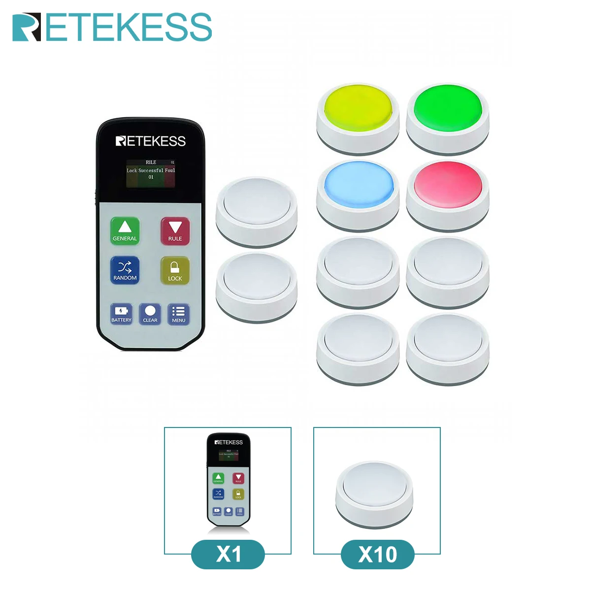 1 host 10 pcs button