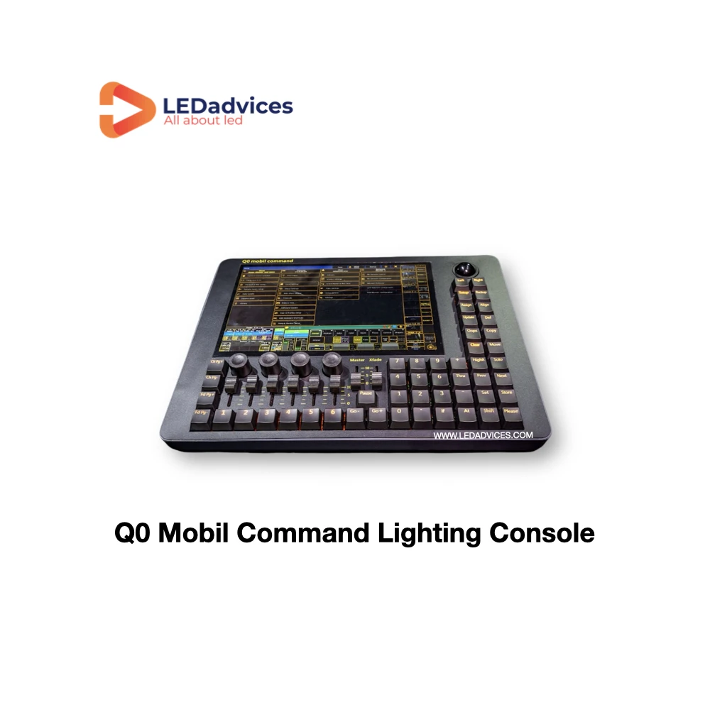 New Q0 Mobile Command Button Lighting Console MA2 10.1” Touchscreen 2 DMX Outputs 120GB SSD 3D Stage Simulation ARTNET WIFI MIDI