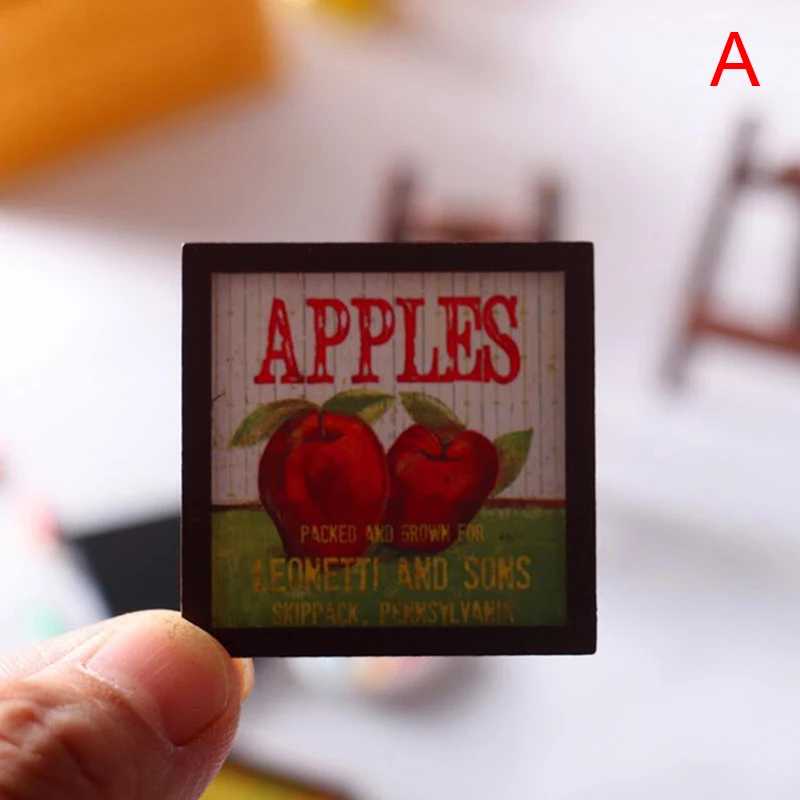 Mini Dollhouse Miniature 1:12 Photo Frame Antique Manny Frame Oil Painting DIY Doll House Decorative Accessories