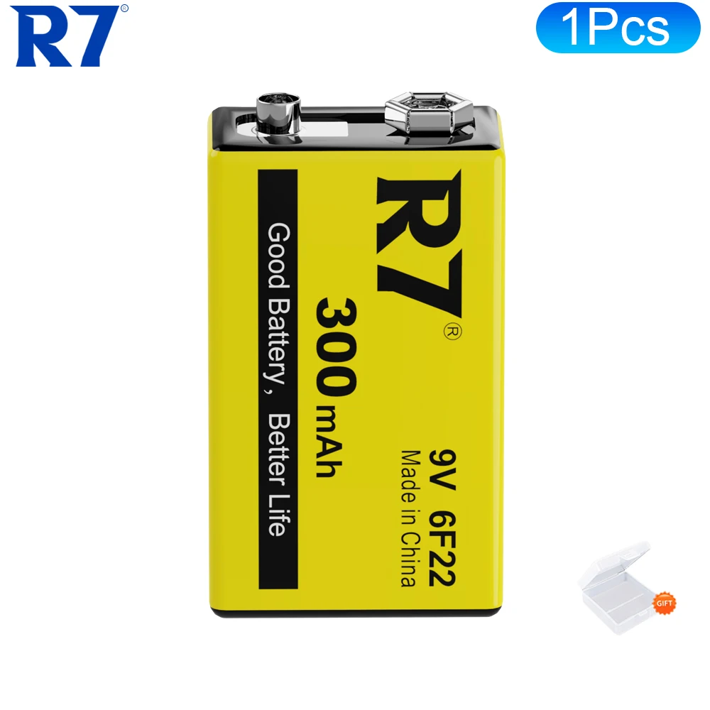1pc 9V 300mAh