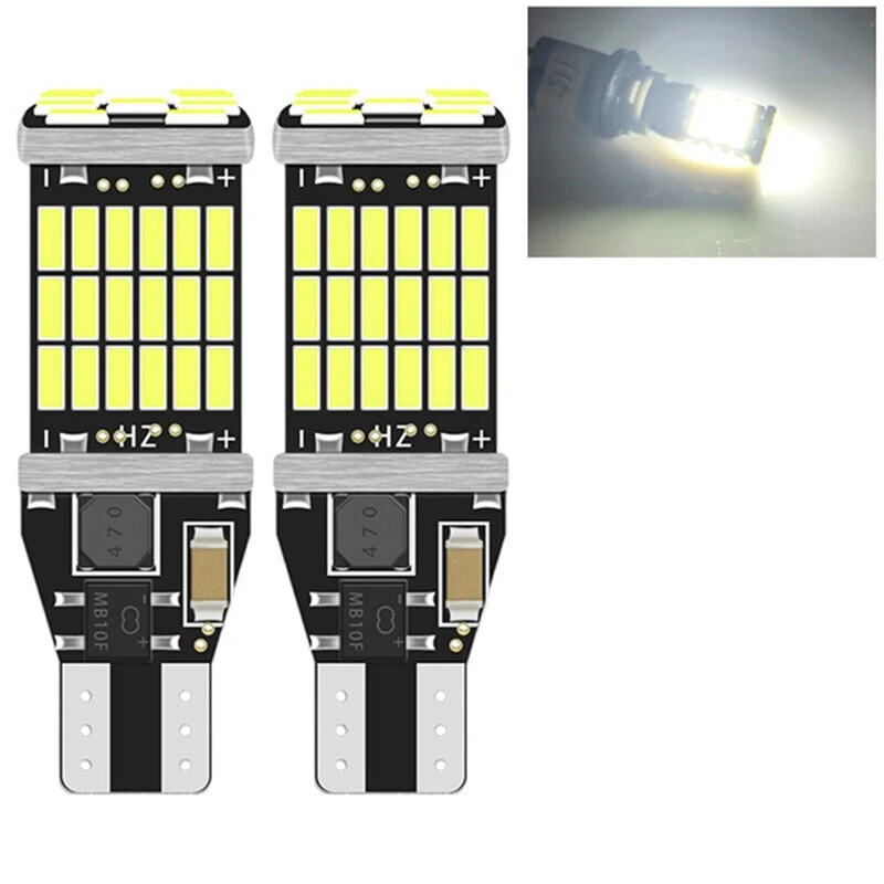 2PCS White T15 W16W