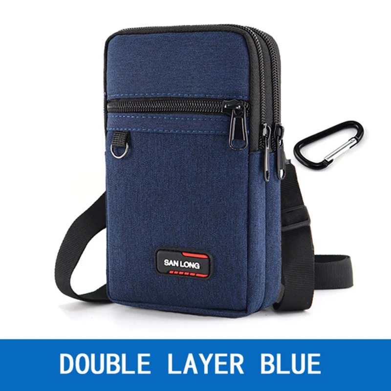 Waterproof Waist Bag Purse Double Layer Outdoor Oxford Waist Fanny Pack Men Phone Pouch Camping Hunting Bag