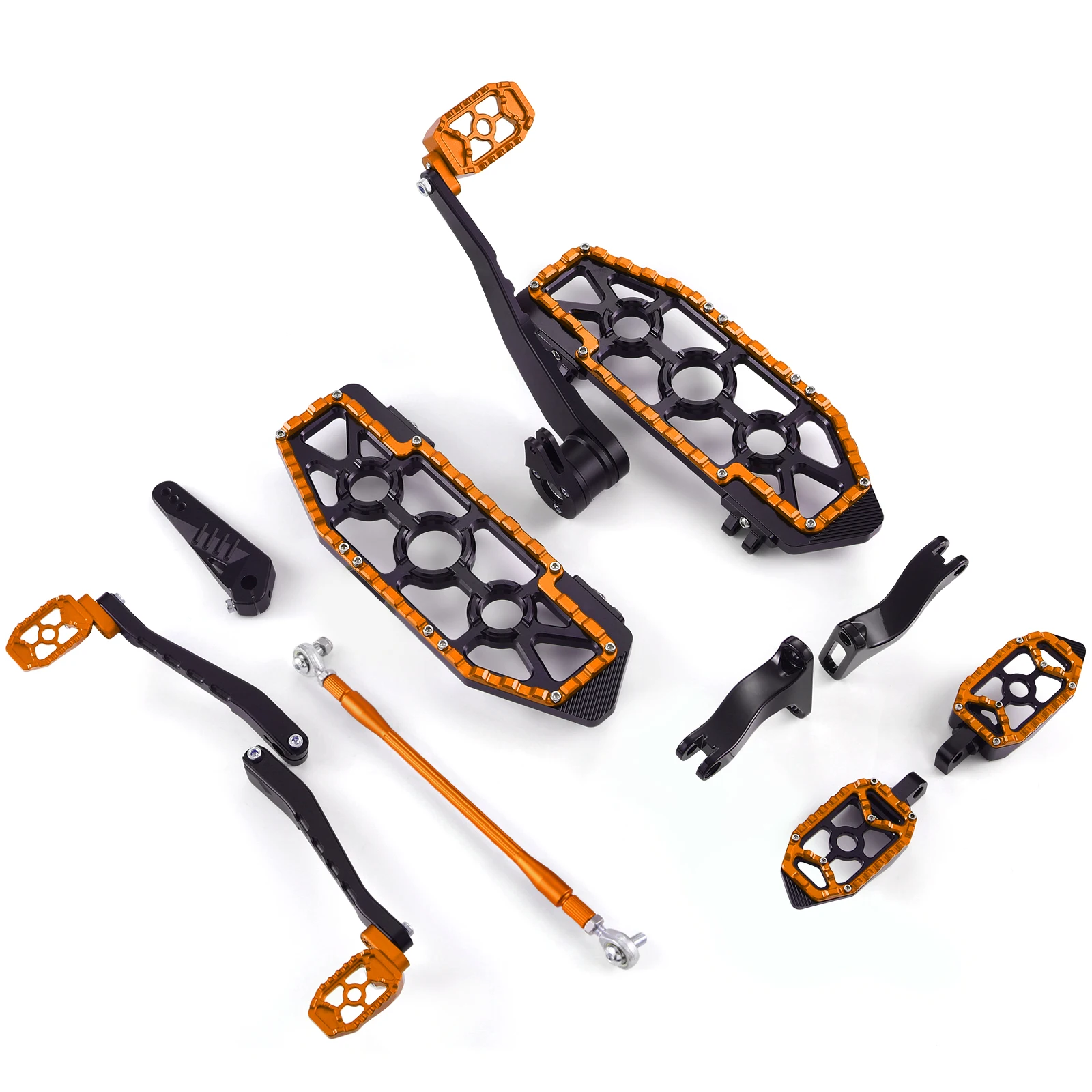 black with orange