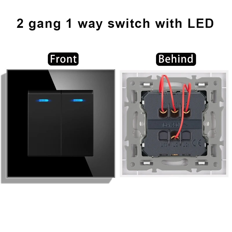 2 gang 1 way LED