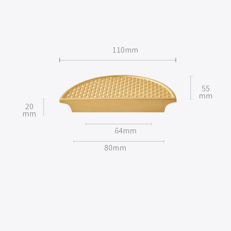 1 pair Gold Round Brass Cabinet Handle Textured Wardrobe Knob Book/ Wine Case Pull Retro Furniture Door Hardware Braided Partten