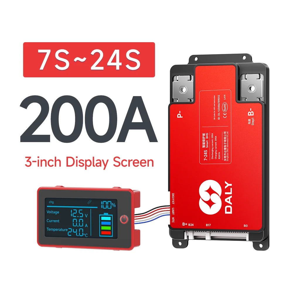 7S-24S 200A BMS LCD