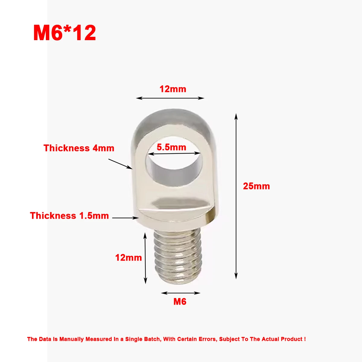 5pcs  M6X12