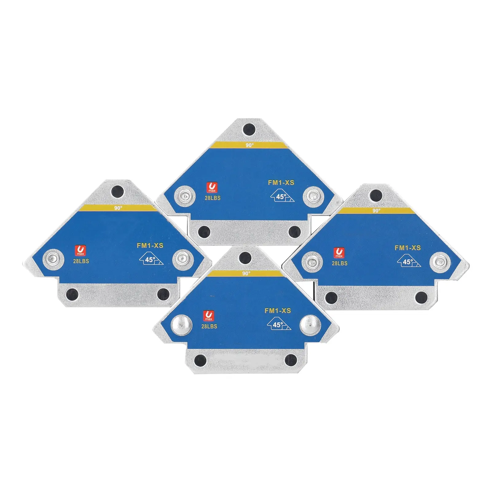 4pcs Magnetic Welding Fixer 45° 90° 135° Multi-angle Magnet Weld Positioner Ferrite Auxiliary Locator Tools Welding Positioner