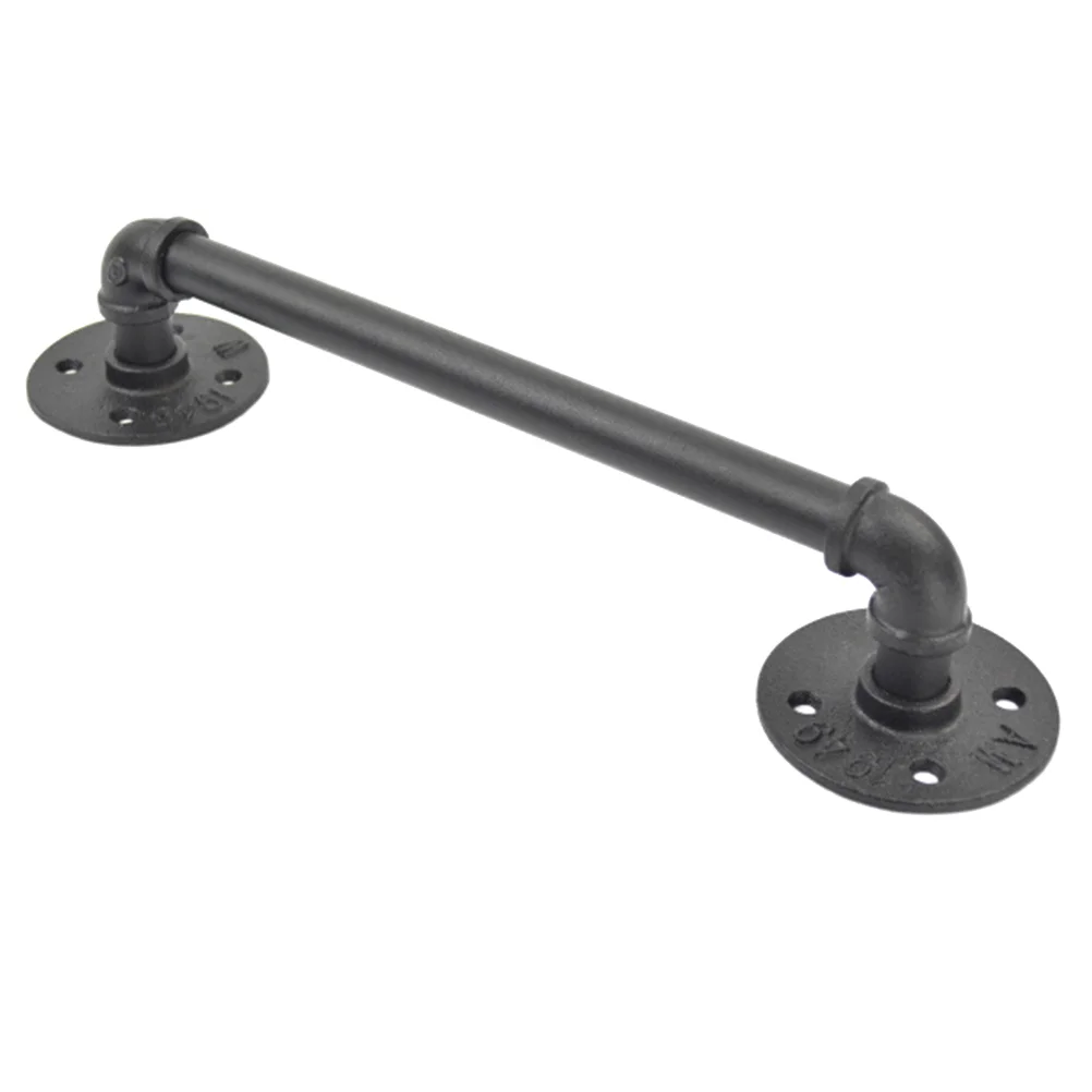 Vintage Door Handle Iron Industrial Style Handle Bar Pull Handle Practical Grab Handle for Gate Cabinet Shed Door