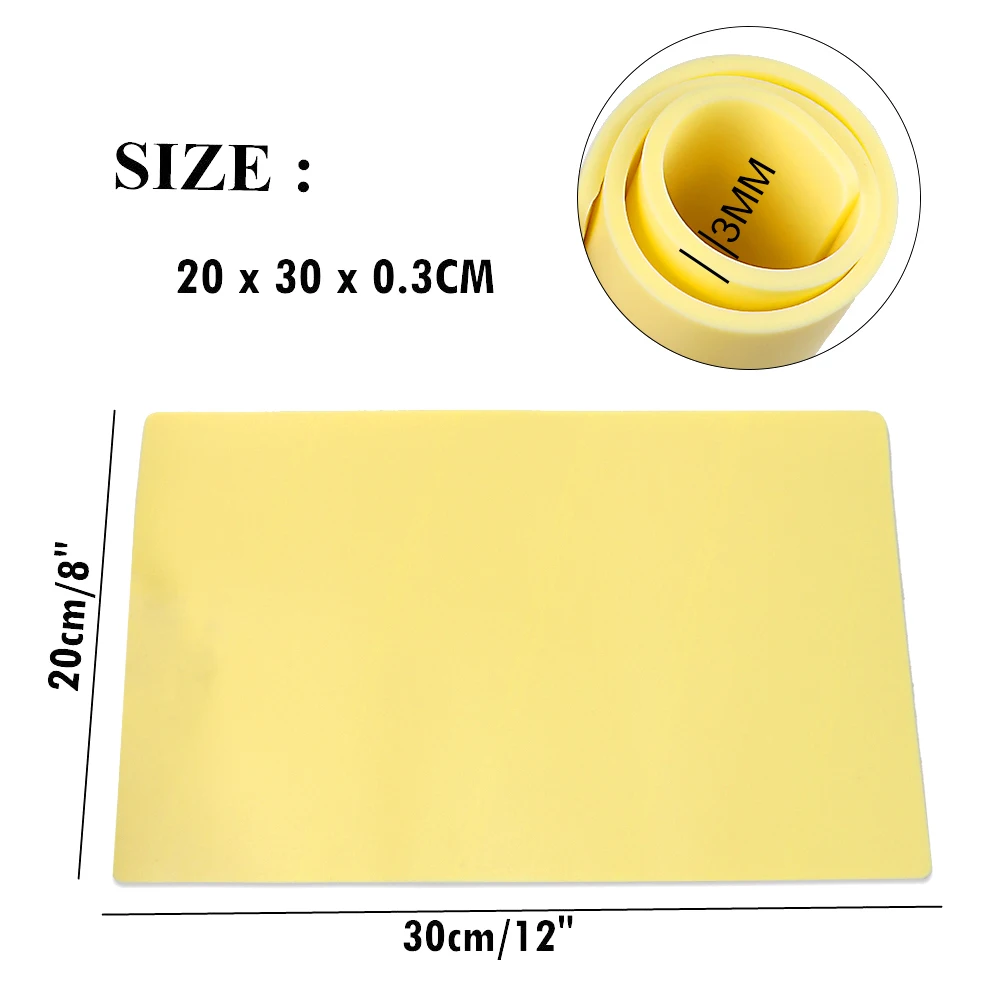 A4 Big Tattoo Practice Skin 3mm Thick Double Side 20*30cm Soft Silicone Microblading Eyebrow Tattoo Practice Skin Accessories