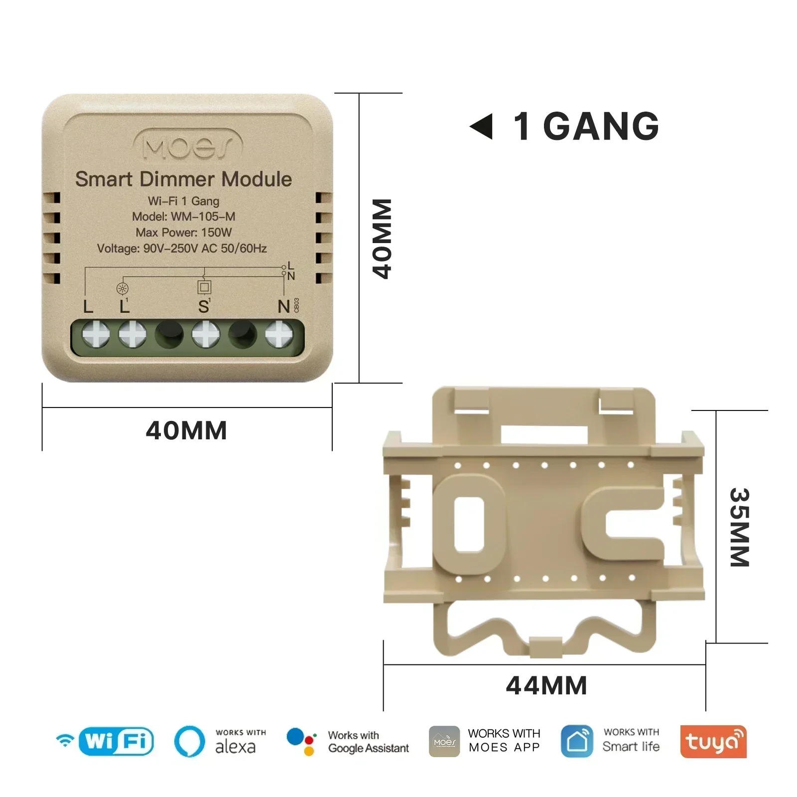 Wifi 1 gang Dimmer